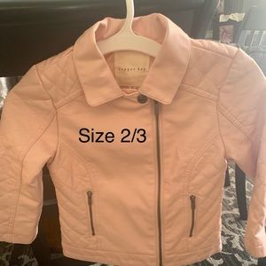 Soft leather light pink Jacket size 2/3